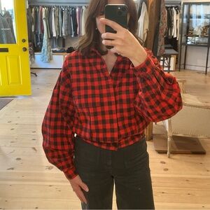 Vintage Buffalo Plaid 1980’s Button-Up, Made in Italy.